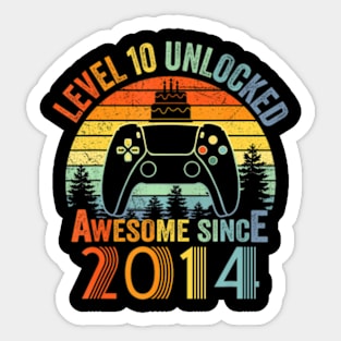 Level 10 Video 10 Years Old 10 Birthday Sticker